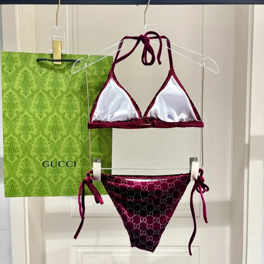 Gucci GG Sparkle Bikini Burgundy - Image 7