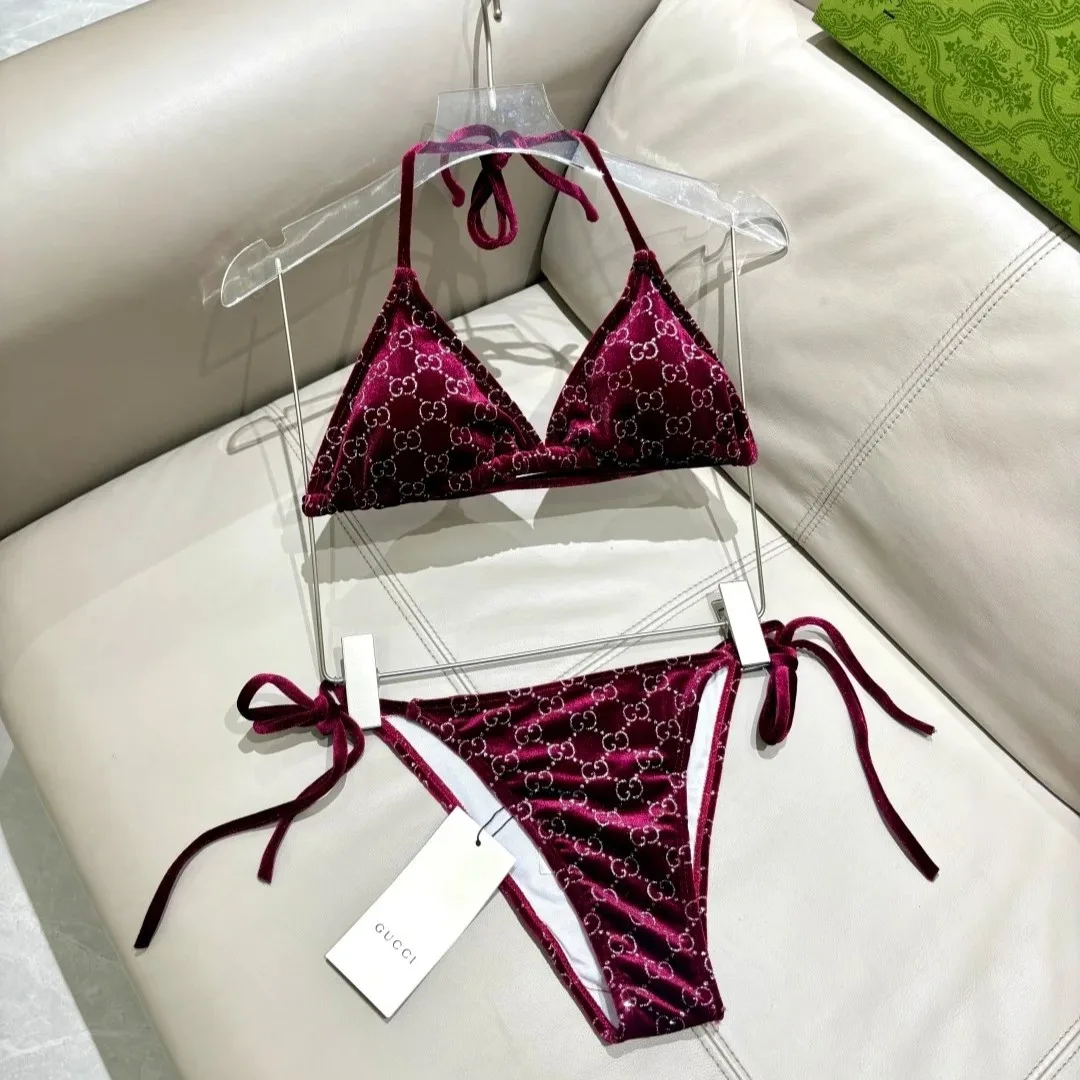 Gucci GG Sparkle Bikini Burgundy - Image 4