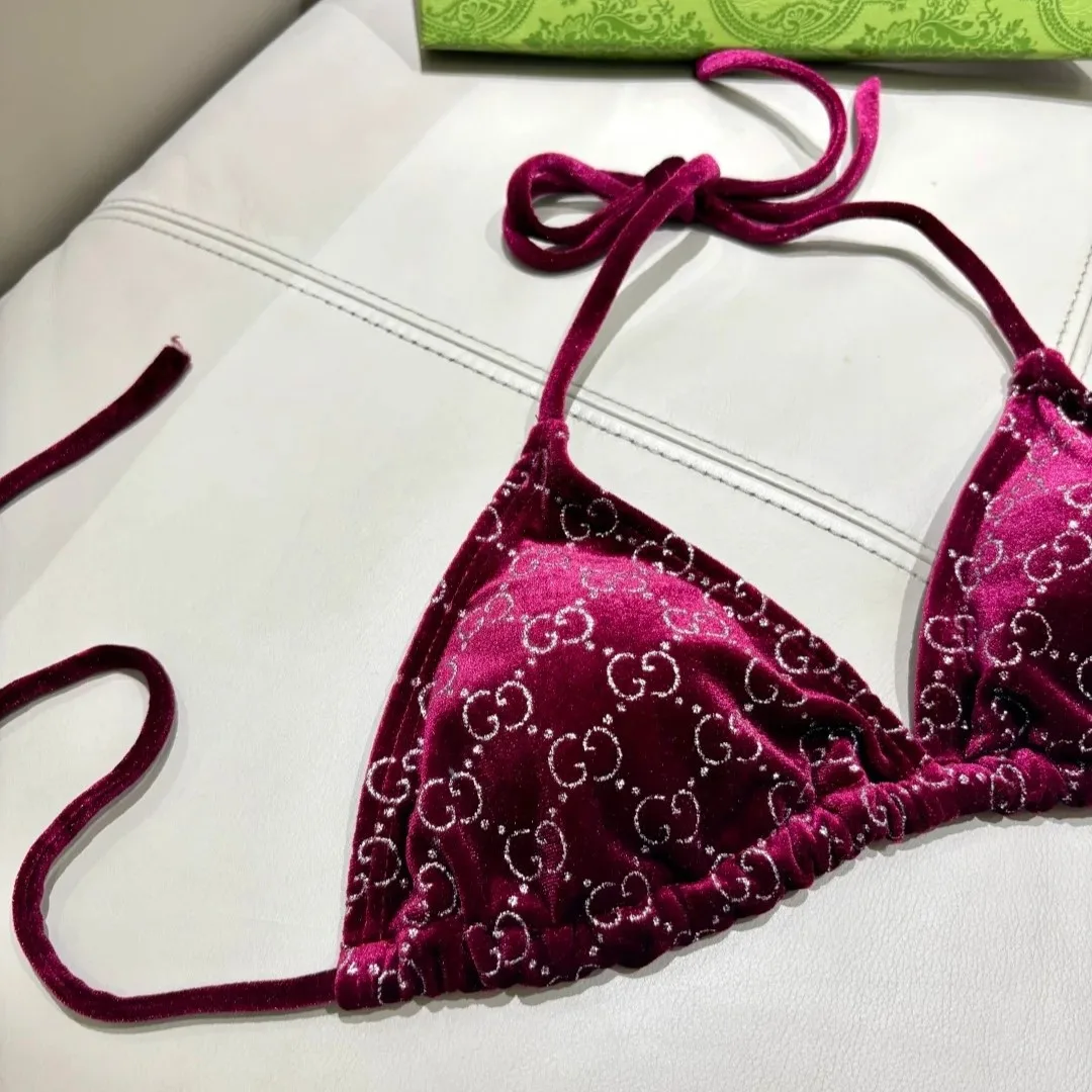 Gucci GG Sparkle Bikini Burgundy - Image 10