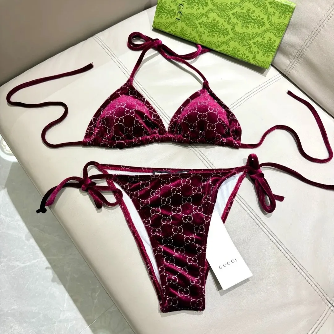 Gucci GG Sparkle Bikini Burgundy - Image 5