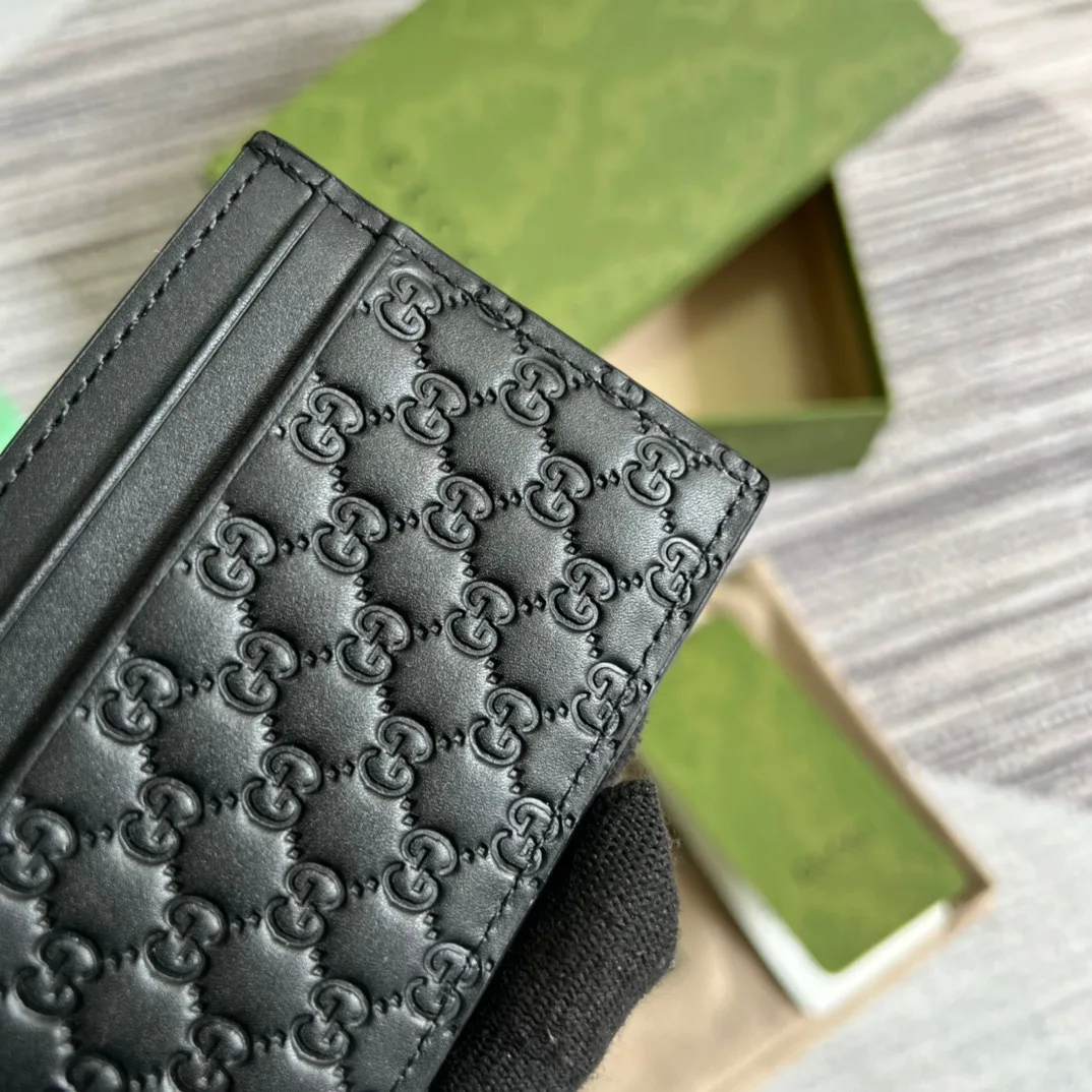 Gucci GG Ssima Card Case Black / - Image 5