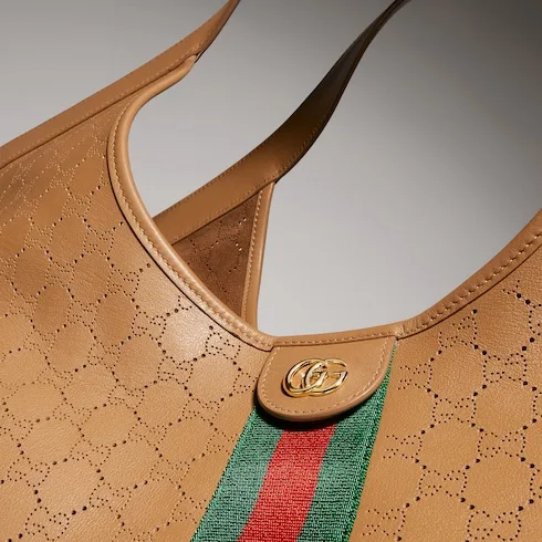 Gucci Giglio Large Tote Bag / Dark Beige Gold Hardware - Image 6