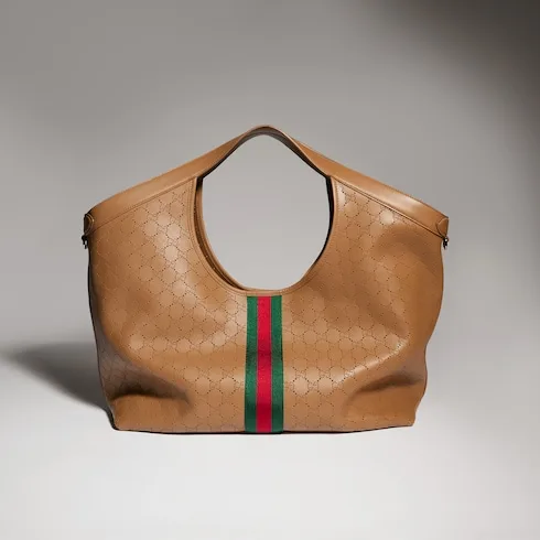 Gucci Giglio Large Tote Bag / Dark Beige Gold Hardware - Image 3