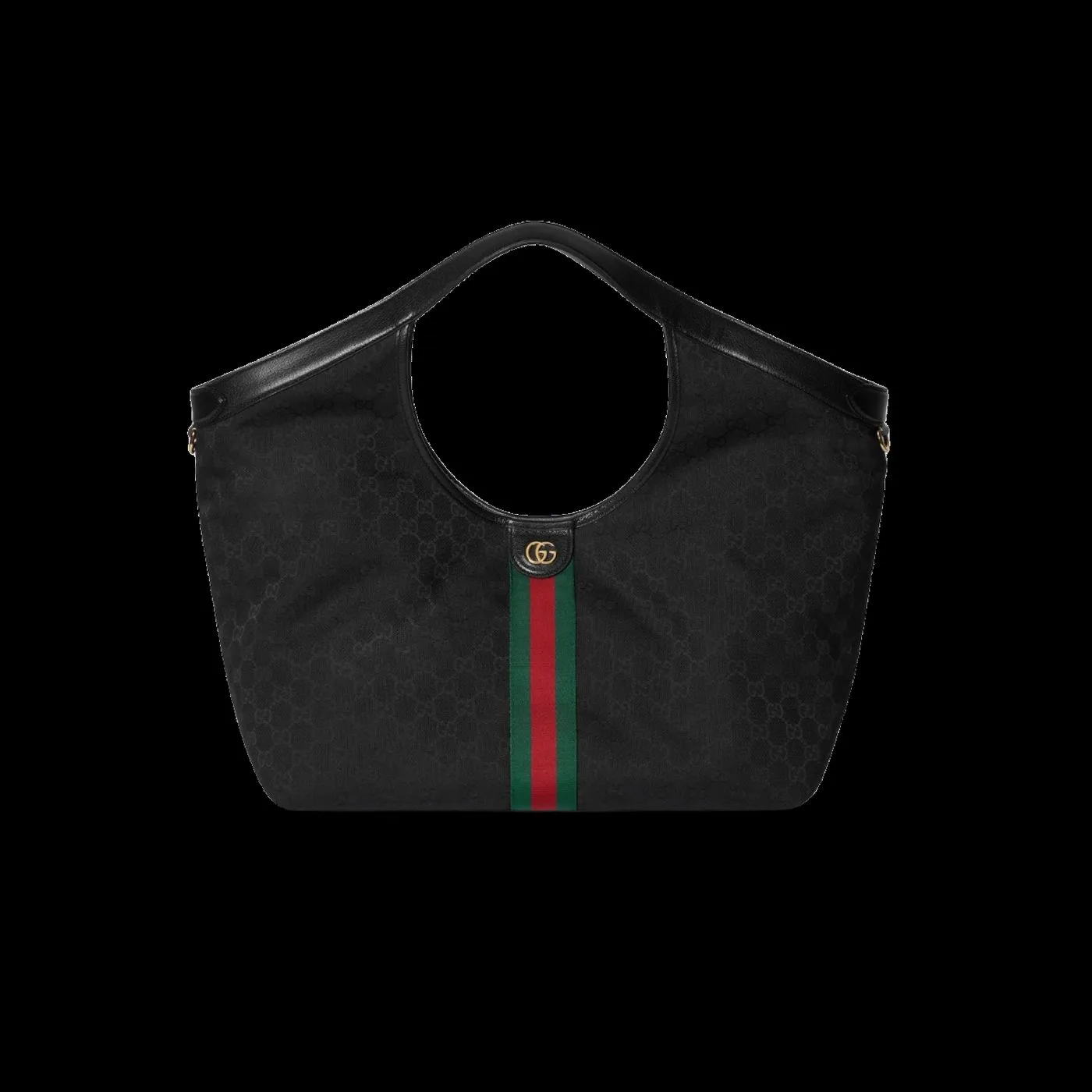 Gucci Giglio Large Tote Bag / Black Gold Hardware