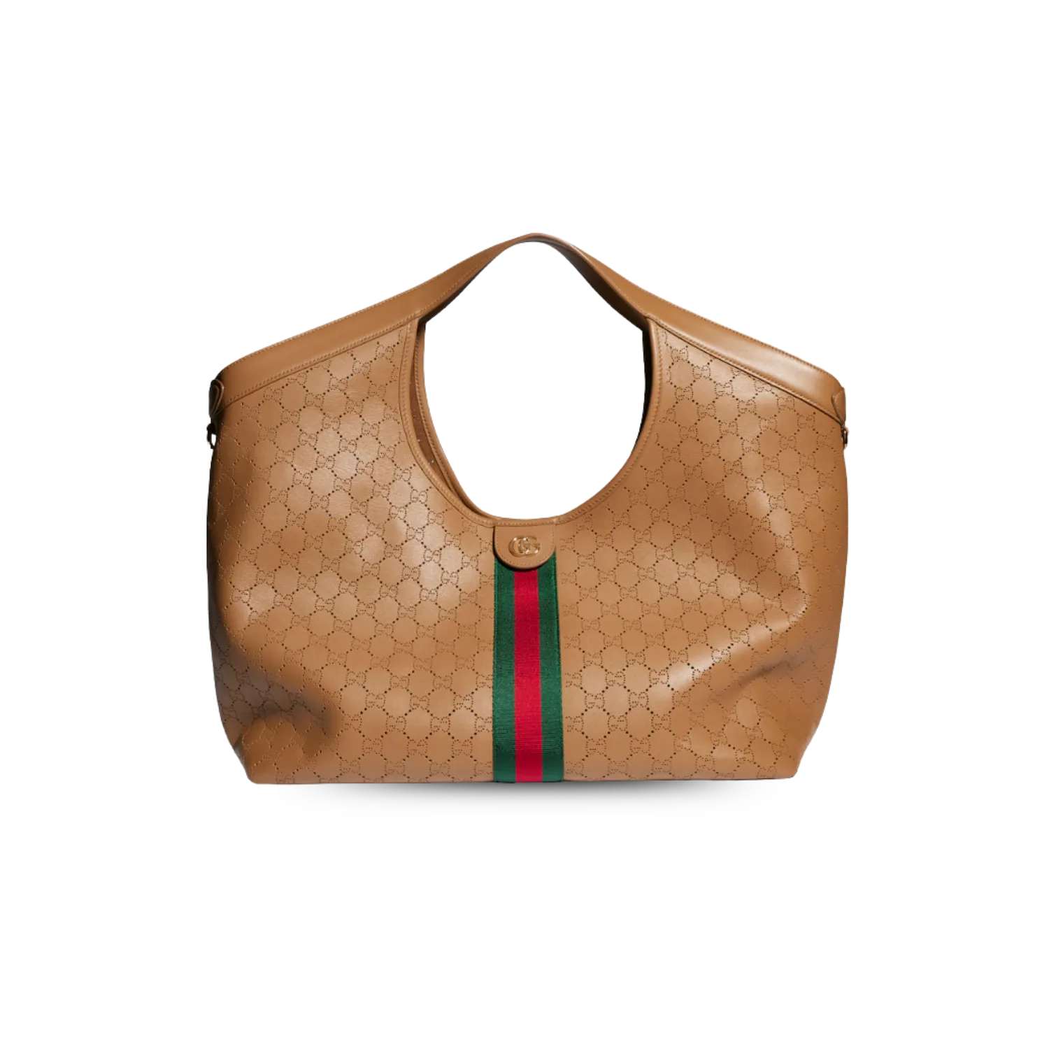 Gucci Giglio Large Tote Bag / Dark Beige Gold Hardware