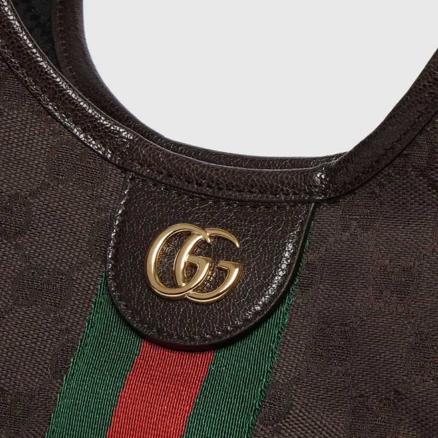 Alternative view of Gucci Giglio Small Tote Bag / Dark Brown Gold Hardware