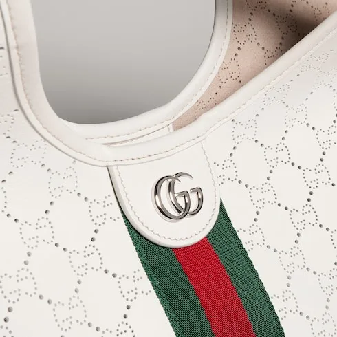 Gucci Giglio Small Tote Bag / White Palladium Hardware - Image 8