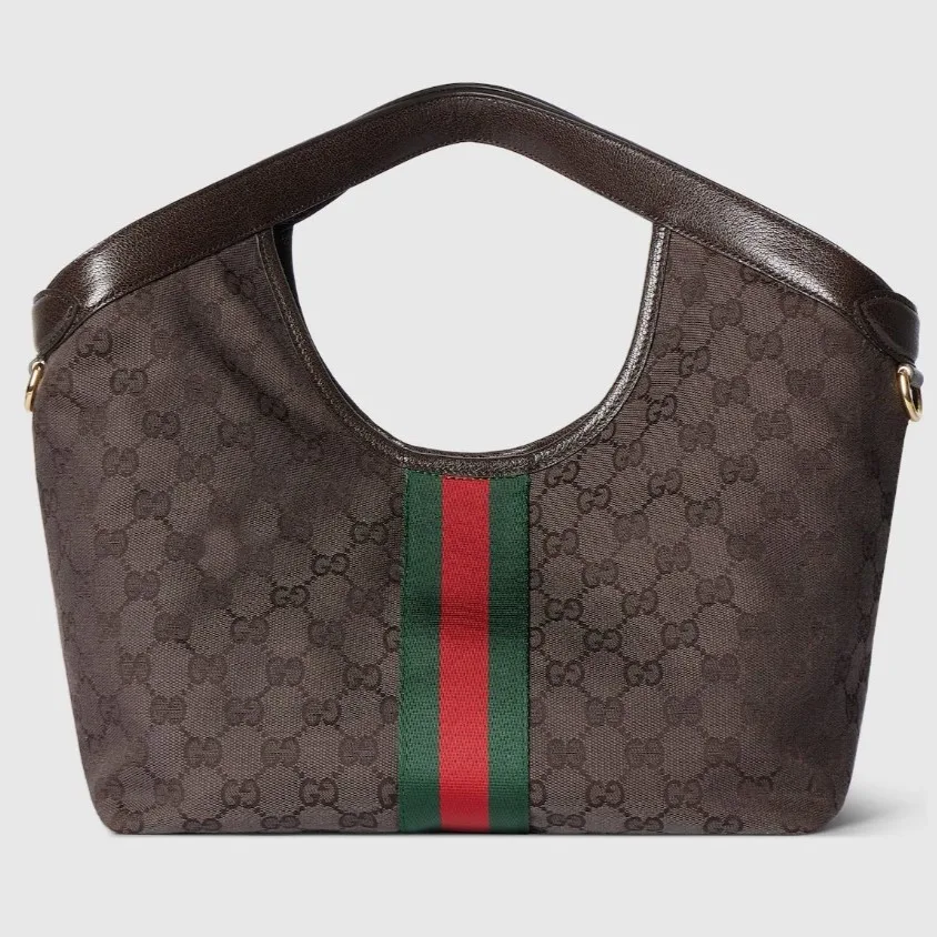 Gucci Giglio Small Tote Bag / Dark Brown Gold Hardware - Image 3