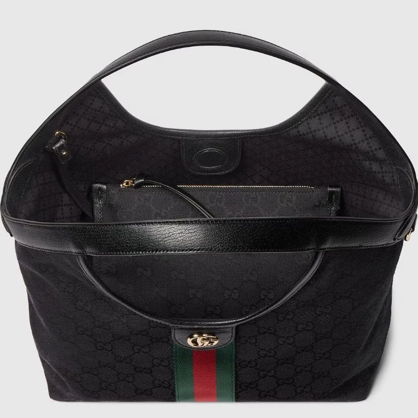 Gucci Giglio Small Tote Bag / Black Gold Hardware - Image 4