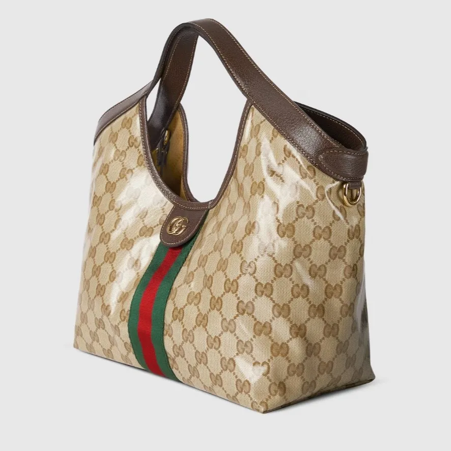 Gucci Giglio Small Tote Bag / Sand And Brown Gold Hardware - Image 4