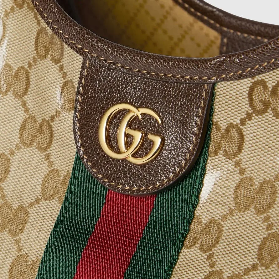 Gucci Giglio Small Tote Bag / Sand And Brown Gold Hardware - Image 5