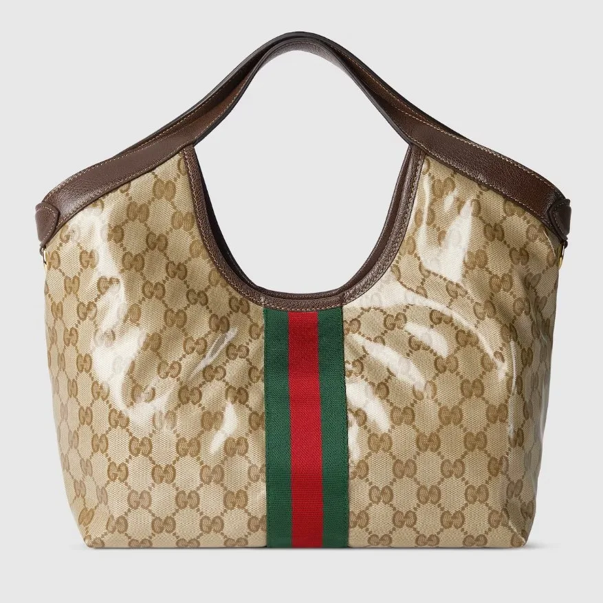 Gucci Giglio Small Tote Bag / Sand And Brown Gold Hardware - Image 7