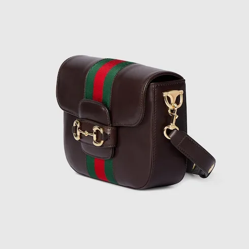Gucci Horsebit 1955 Small Shoulder Bag / Dark Brown Gold Hardware - Image 5