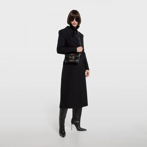 Alternative view of Gucci Horsebit 1955 Small Shoulder Bag / Black Gold Hardware