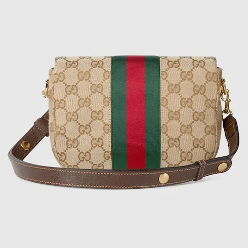 Gucci Horsebit 1955 Small Shoulder Bag / Sand And Dark Brown Gold Hardware - Image 6