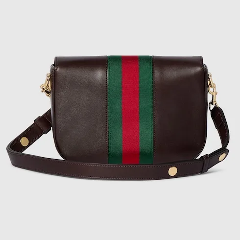 Gucci Horsebit 1955 Small Shoulder Bag / Dark Brown Gold Hardware - Image 6