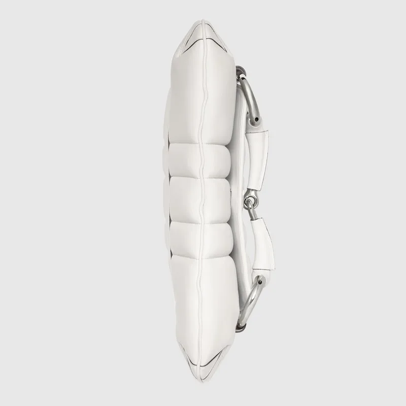 Gucci Horsebit Chain Medium Shoulder Bag White 15 Inches/ - Image 9
