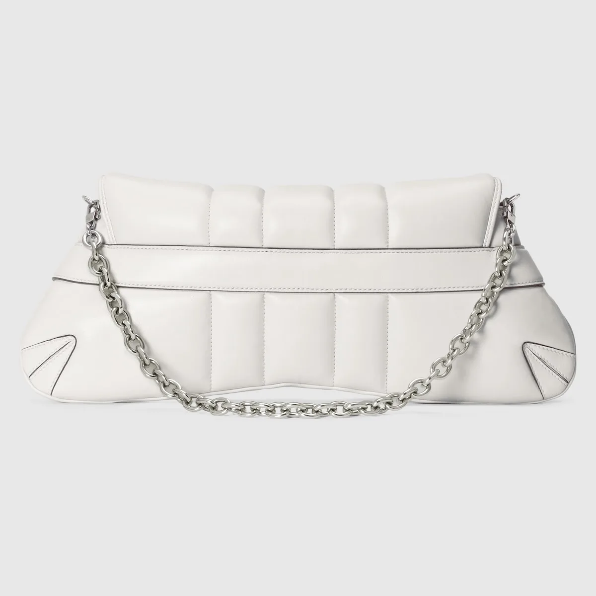 Gucci Horsebit Chain Medium Shoulder Bag White 15 Inches/ - Image 6