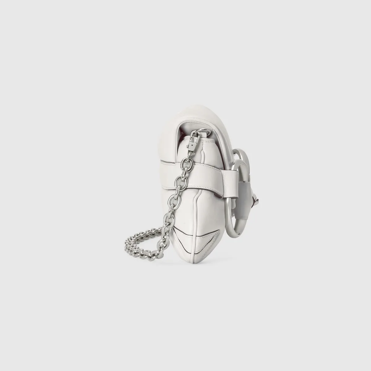 Gucci Horsebit Chain Medium Shoulder Bag White 15 Inches/ - Image 3