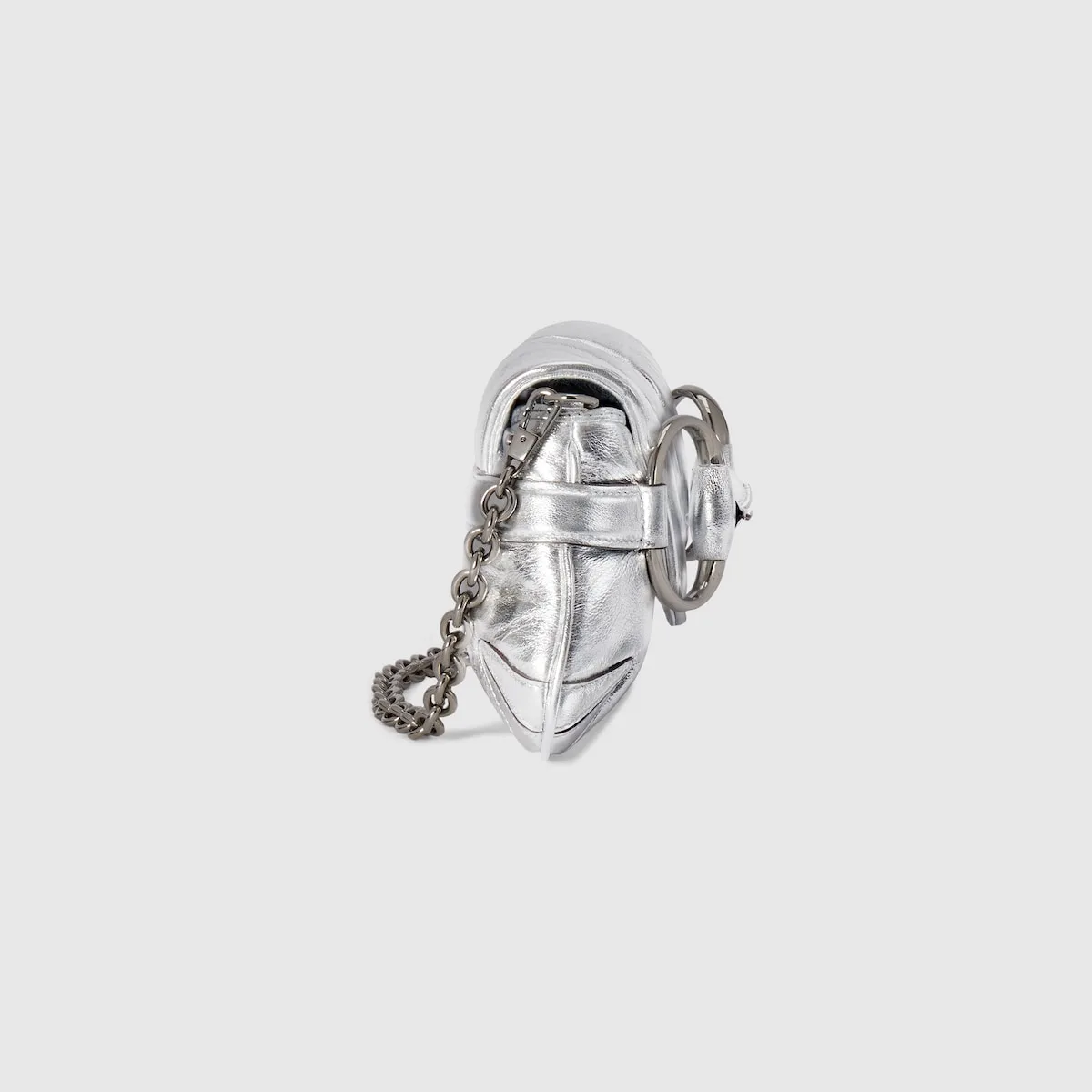 Gucci Horsebit Chain Small Shoulder Bag Silver 10.6 Inches/ - Image 5