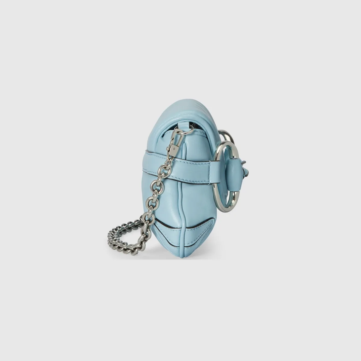 Gucci Horsebit Chain Small Shoulder Bag Light Blue 10.6 Inches/ - Image 4