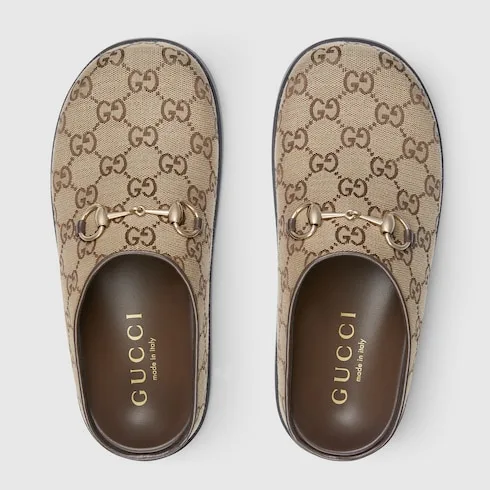 Gucci Horsebit Mules Camel/ Dark Brown Gold Hardware ? FAB10 2543 - Image 8