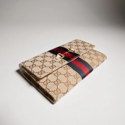 Gucci Horsebit Web Wallet With Strap Shoulder Bag / Sand/ Dark Brown Gold Hardware A00B8I FAF1B 9664 - Image 6