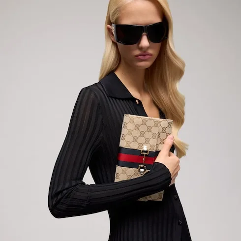 Gucci Horsebit Web Wallet With Strap Shoulder Bag / Sand/ Dark Brown Gold Hardware A00B8I FAF1B 9664 - Image 3