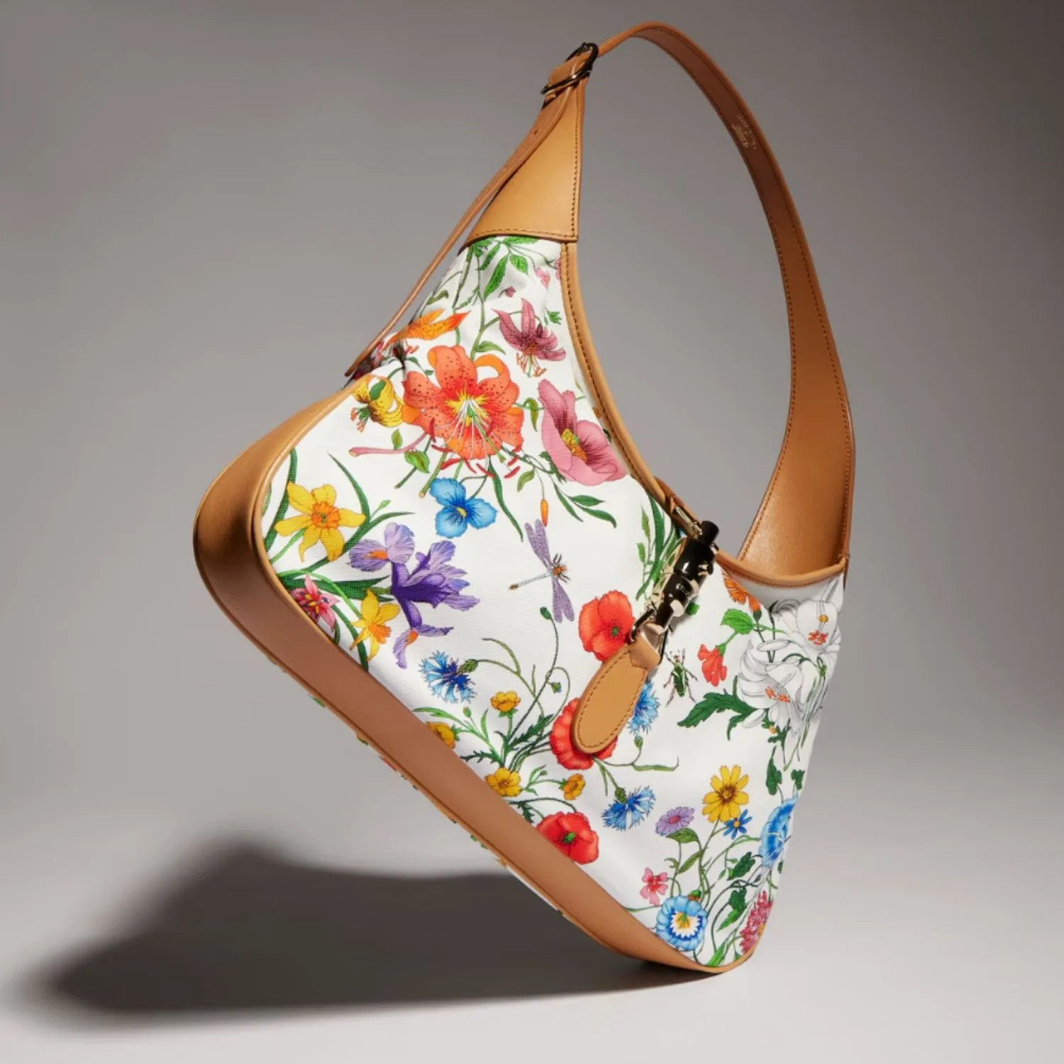 Gucci Jackie 1961 Medium Shoulder Bag / White/ Multicolor Gold Hardware - Image 4