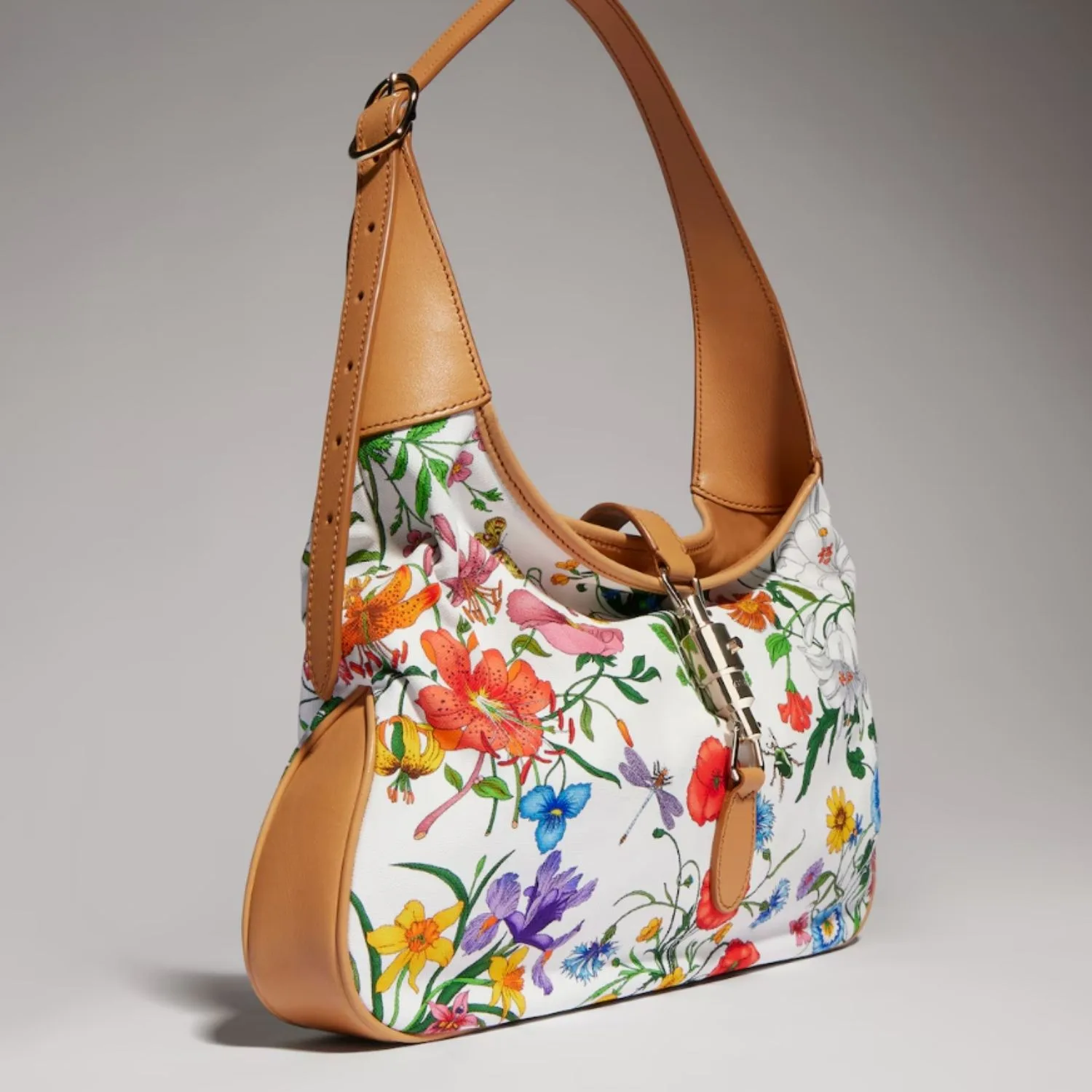 Gucci Jackie 1961 Medium Shoulder Bag / White/ Multicolor Gold Hardware - Image 7