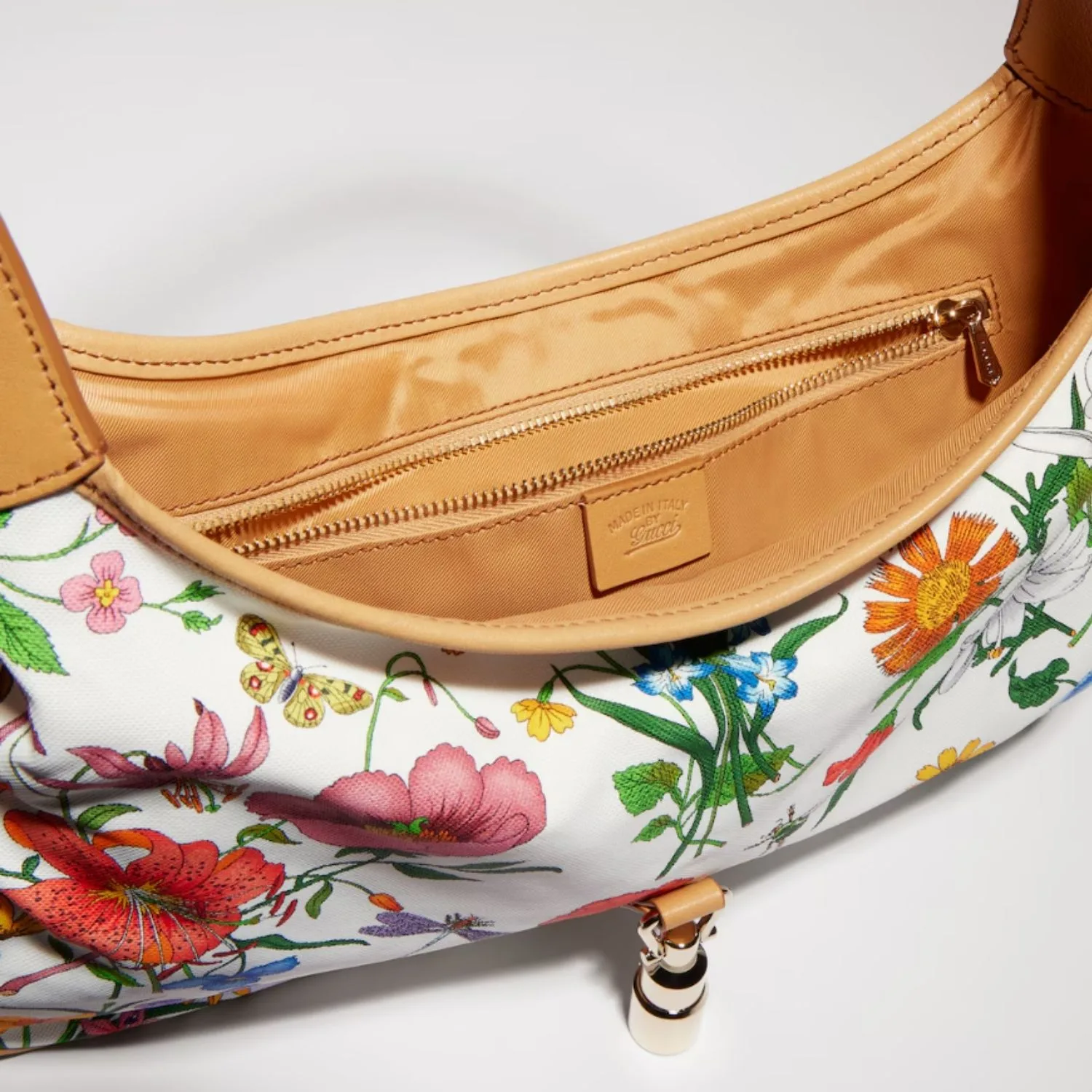 Gucci Jackie 1961 Medium Shoulder Bag / White/ Multicolor Gold Hardware - Image 9