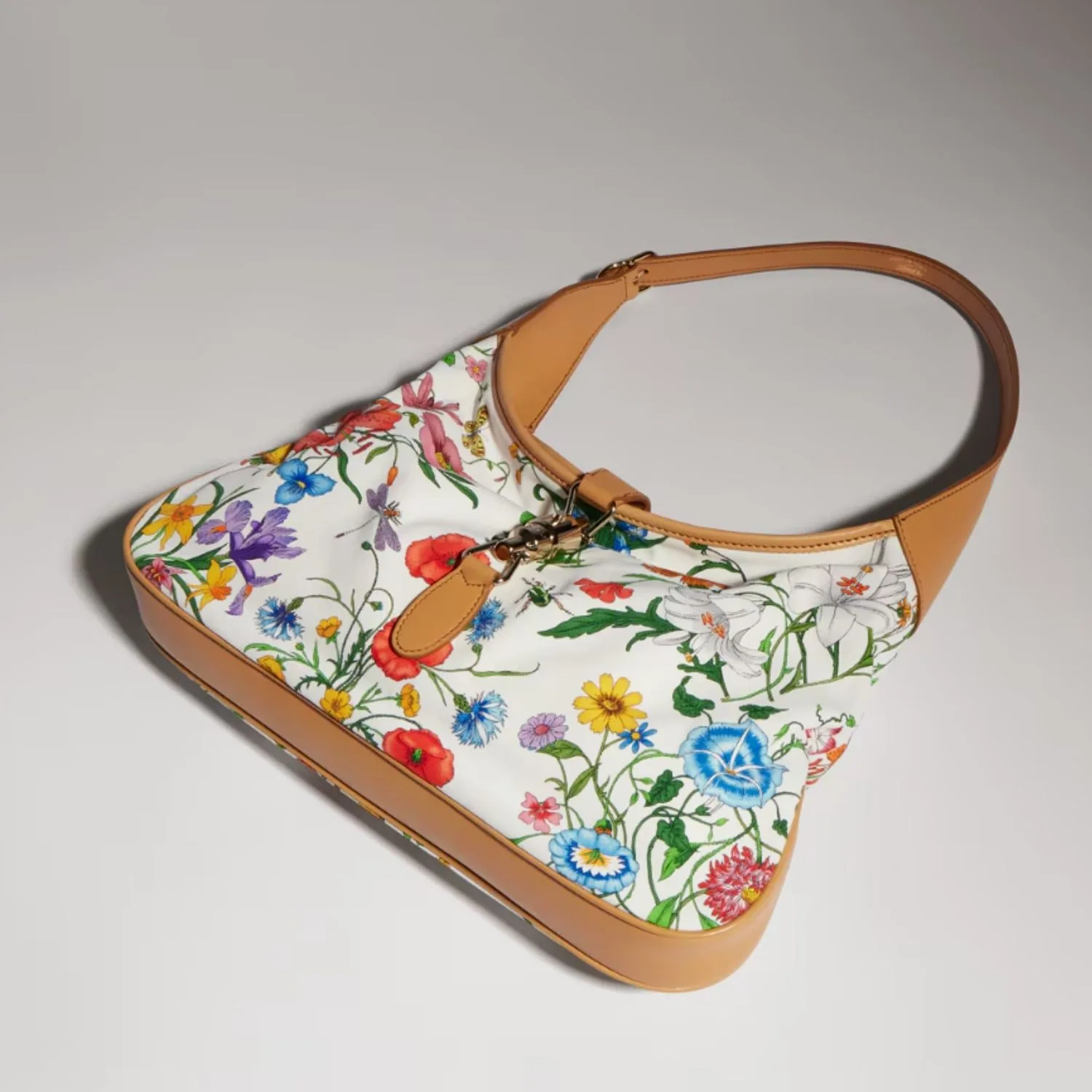 Gucci Jackie 1961 Medium Shoulder Bag / White/ Multicolor Gold Hardware - Image 6