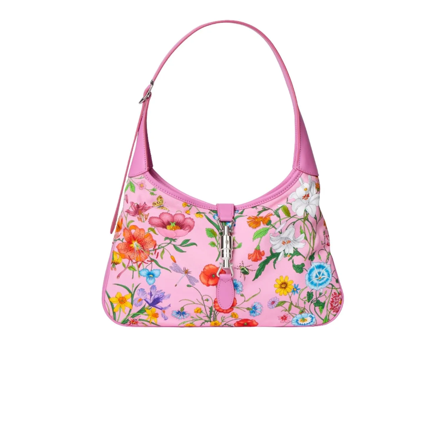 Gucci Jackie 1961 Medium Shoulder Bag / Pink/ Multicolor Gold Hardware - Image 5