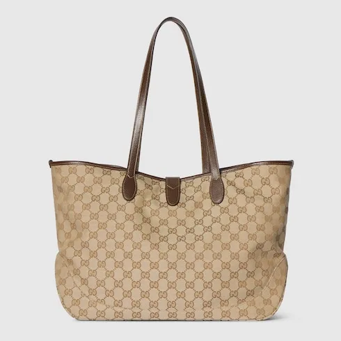 Gucci Jackie Medium Tote Bag / Sand/ Dark Brown Gold Hardware - Image 5