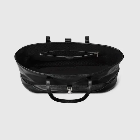 Gucci Jackie Medium Tote Bag / Black Silver Hardware - Image 7