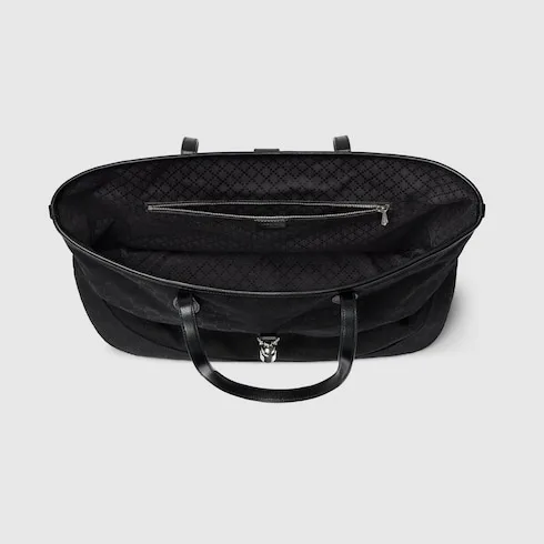 Gucci Jackie Medium Tote Bag / Black Silver Hardware - Image 6