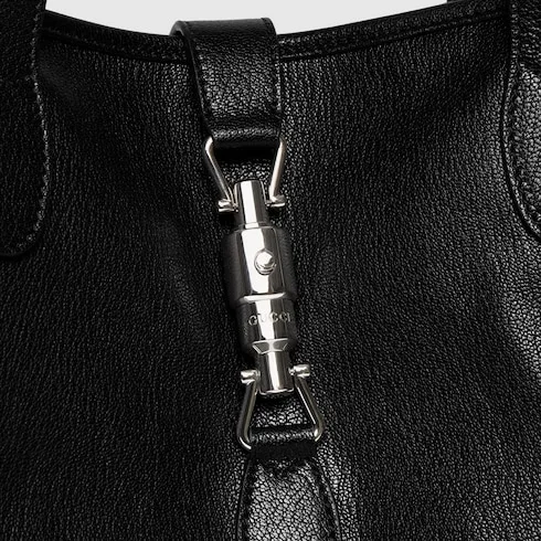 Gucci Jackie Medium Tote Bag / Black Silver Hardware - Image 8