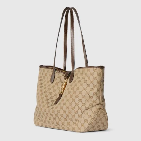 Gucci Jackie Medium Tote Bag / Sand/ Dark Brown Gold Hardware - Image 4