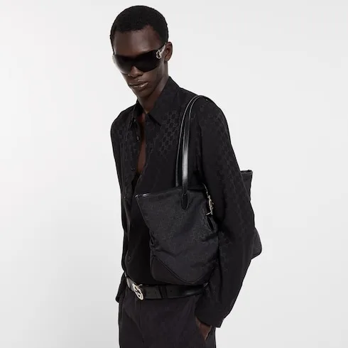 Alternative view of Gucci Jackie Medium Tote Bag / Black Silver Hardware