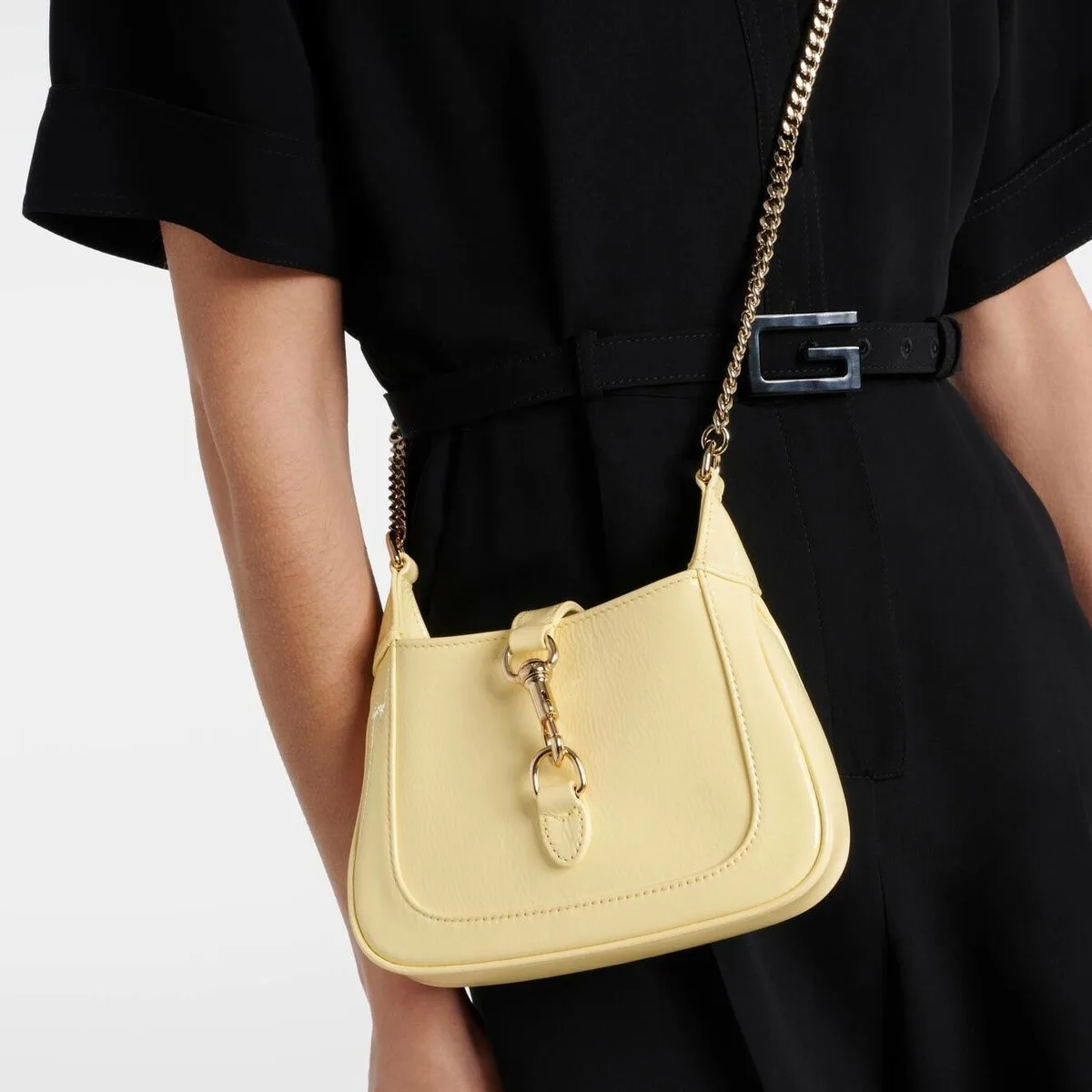 Gucci Jackie Notte Mini Crossbody Bag / Light Yellow Gold Hardware - Image 3