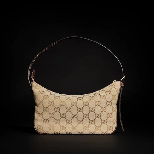 Gucci Lady Lunetta Small Shoulder Bag / Sand/ Dark Brown Gold Hardware - Image 7