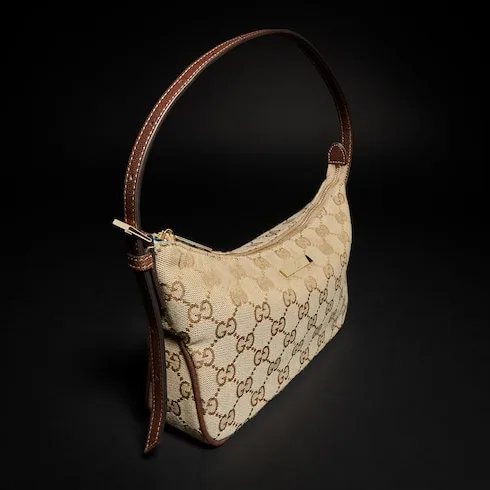 Gucci Lady Lunetta Small Shoulder Bag / Sand/ Dark Brown Gold Hardware - Image 4