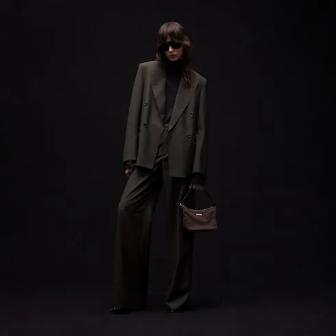 Alternative view of Gucci Lady Lunetta Small Shoulder Bag / Dark Brown Palladium Hardware