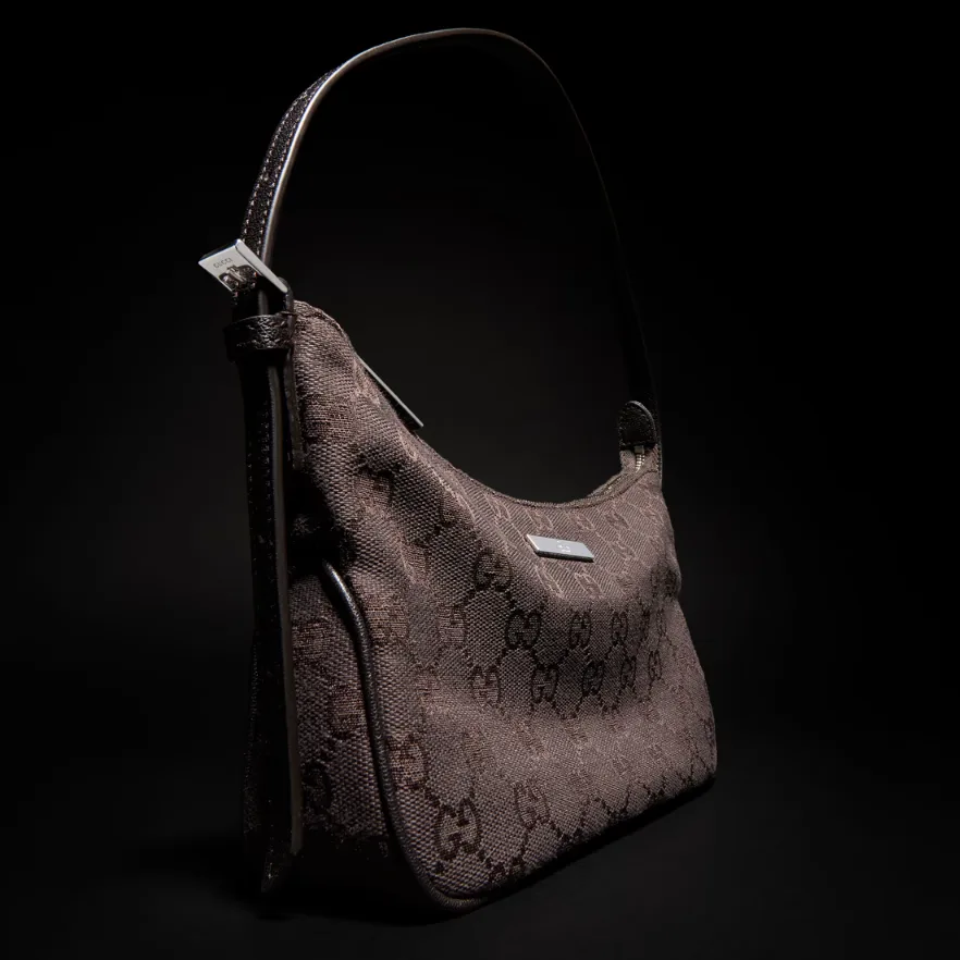 Gucci Lady Lunetta Small Shoulder Bag / Dark Brown Palladium Hardware - Image 5