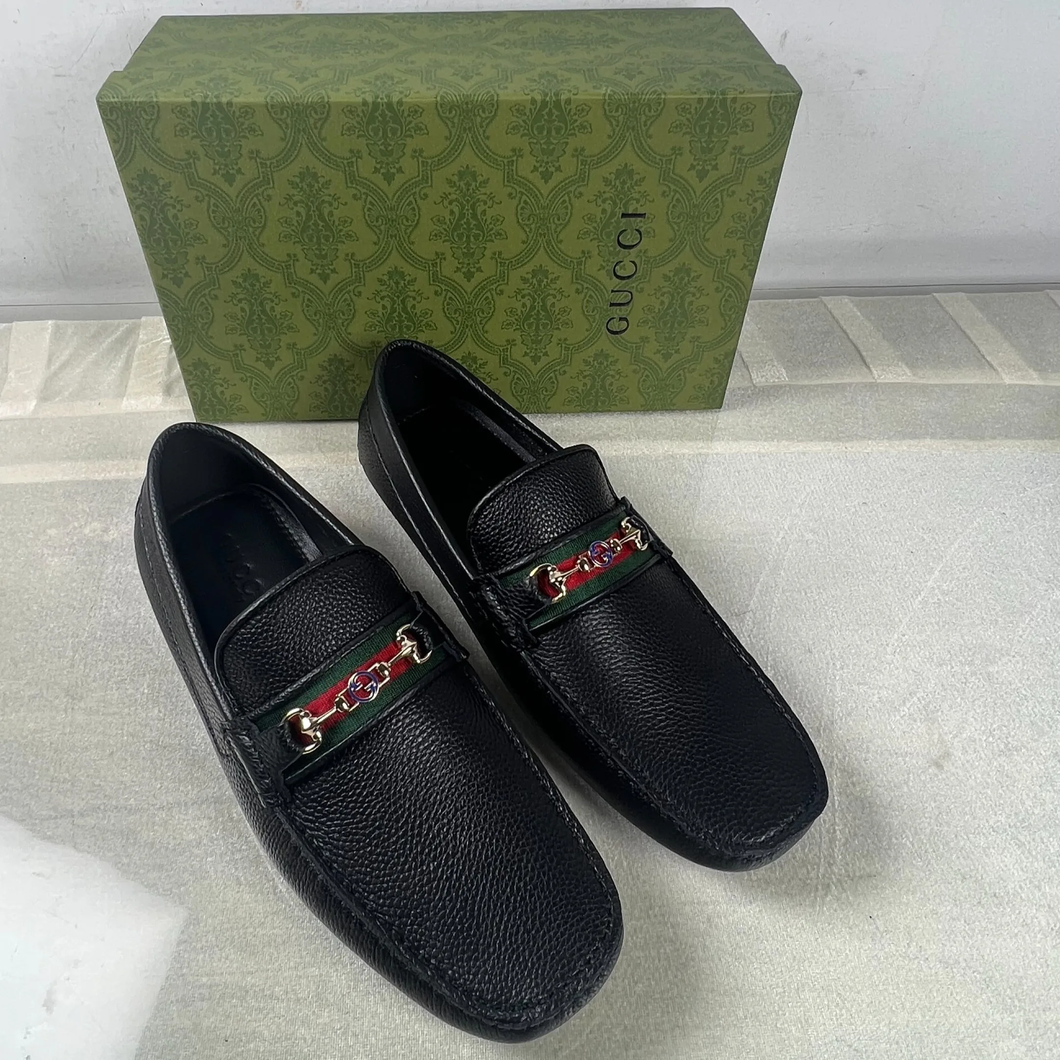 Alternative view of Gucci Loafers With Web Details Black
