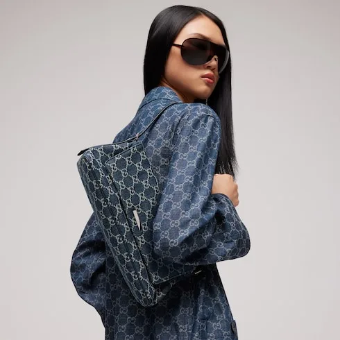 Alternative view of Gucci Madison Medium Shoulder Bag / Dark Blue Palladium Hardware