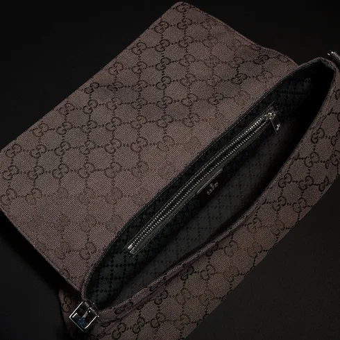 Gucci Madison Medium Shoulder Bag / Dark Brown Palladium Hardware - Image 9