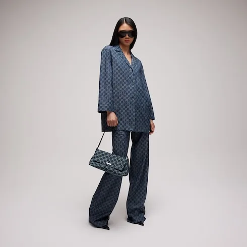 Gucci Madison Medium Shoulder Bag / Dark Blue Palladium Hardware - Image 3