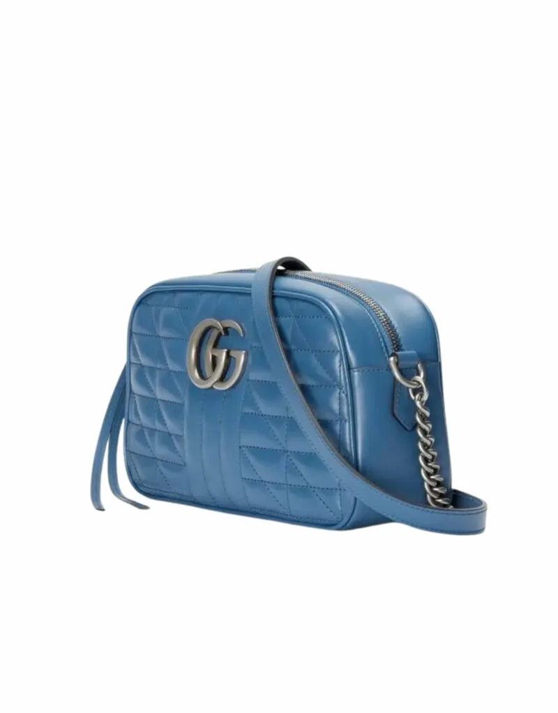 Gucci Marmont Matelasse Shoulder Bag Blue - Image 3