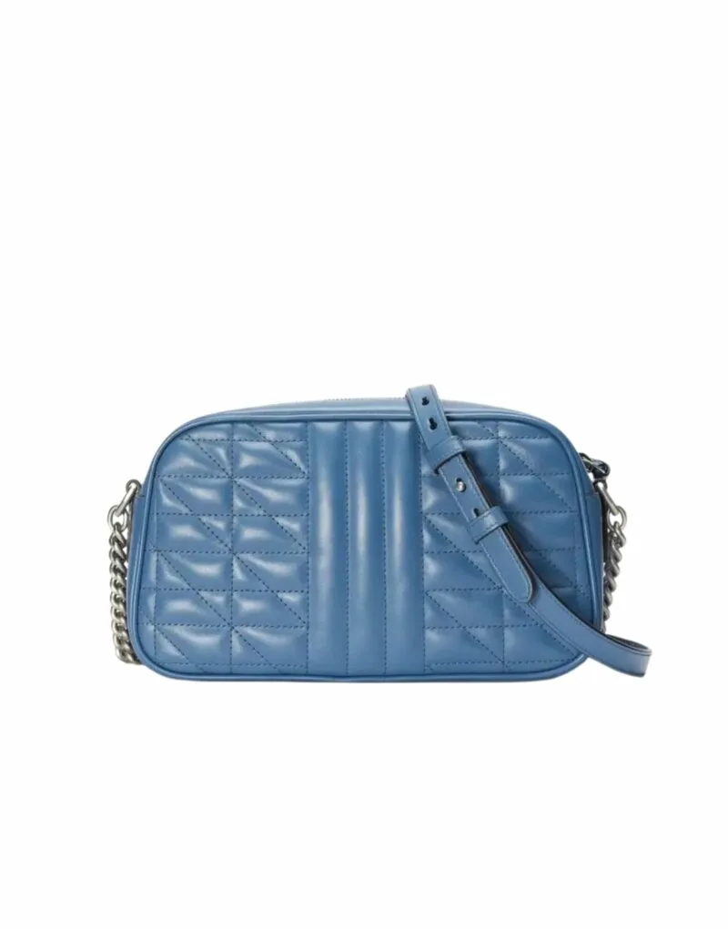 Gucci Marmont Matelasse Shoulder Bag Blue - Image 7